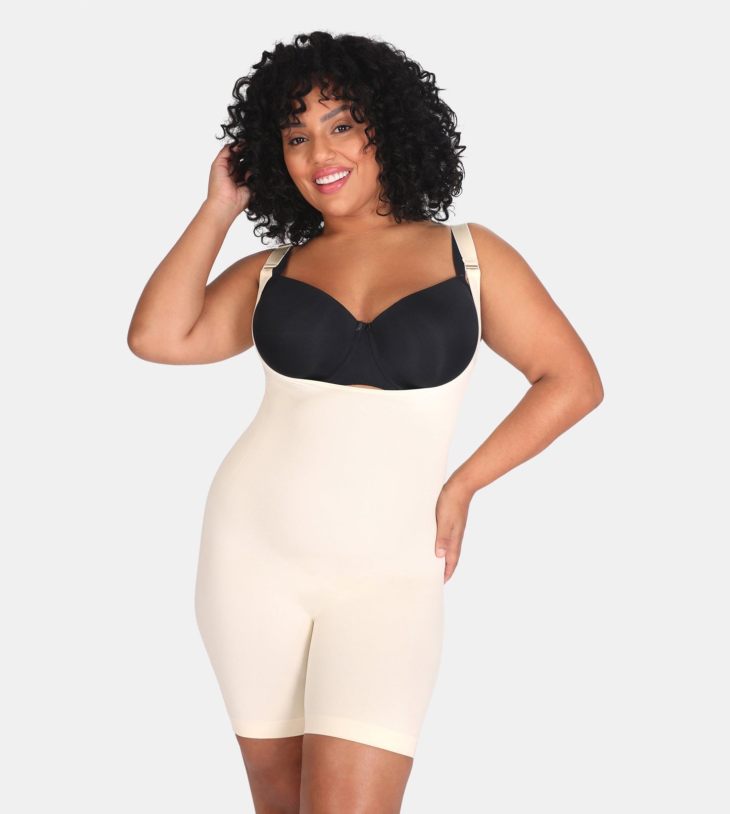 Open Bust Bodysuit Shaping Shorts