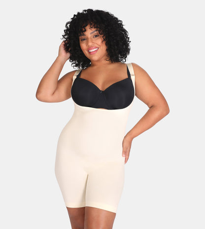 Open Bust Bodysuit Shaping Shorts