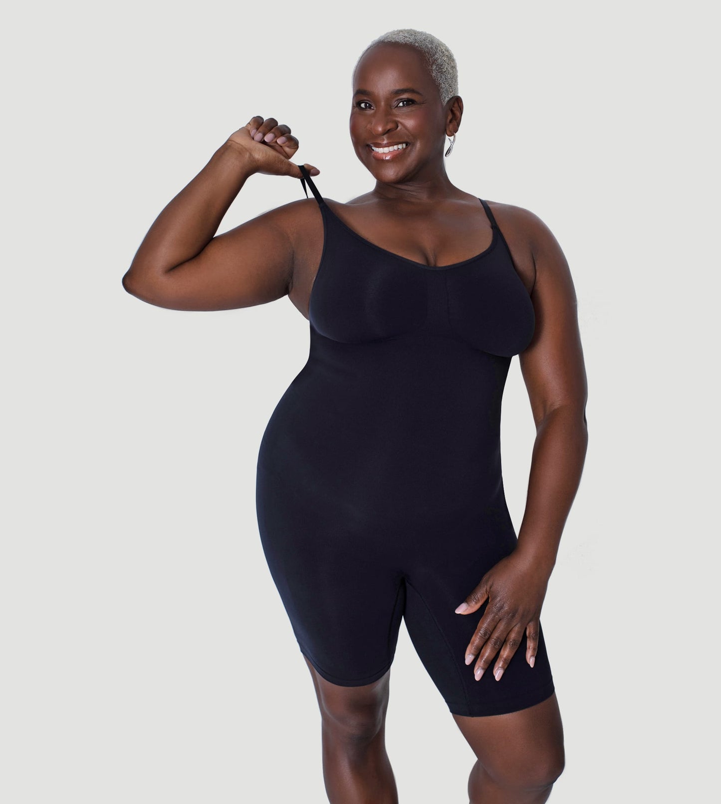 Scoop Neck Bodysuit Shaping Shorts