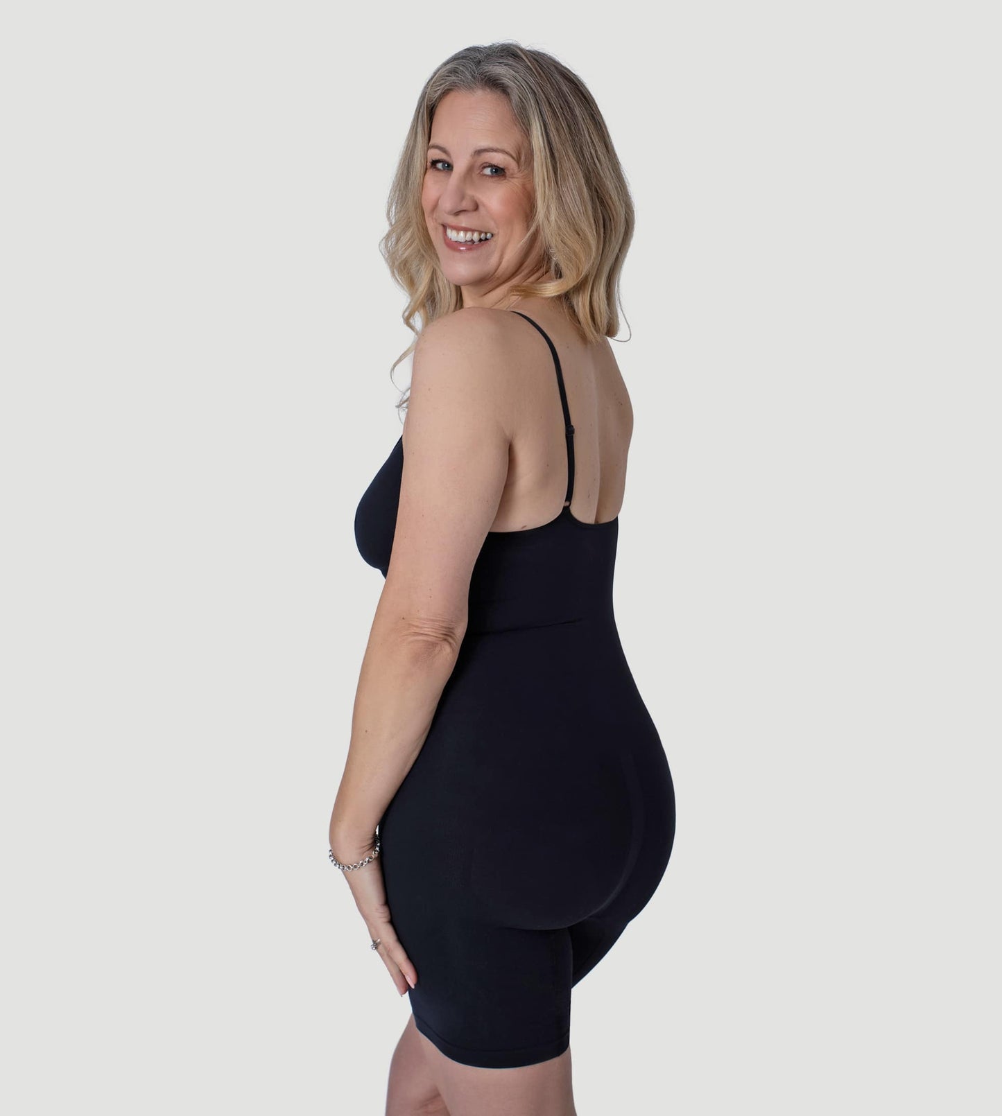 Scoop Neck Bodysuit Shaping Shorts