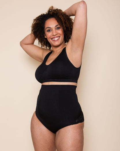 High Waisted Shaping Lace Panty